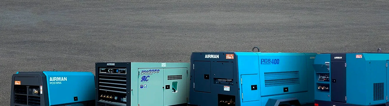 Compresores de aire portátiles Airman de diferentes capacidades